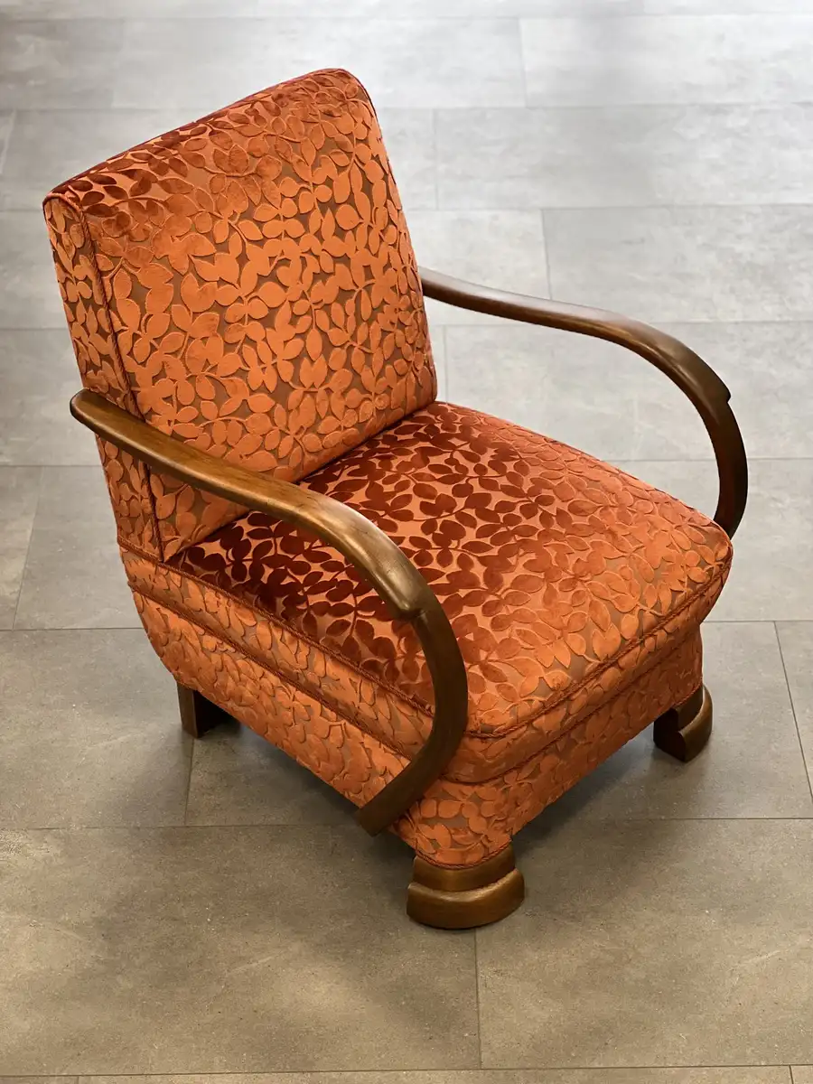 Art-déco-Sessel, nachher